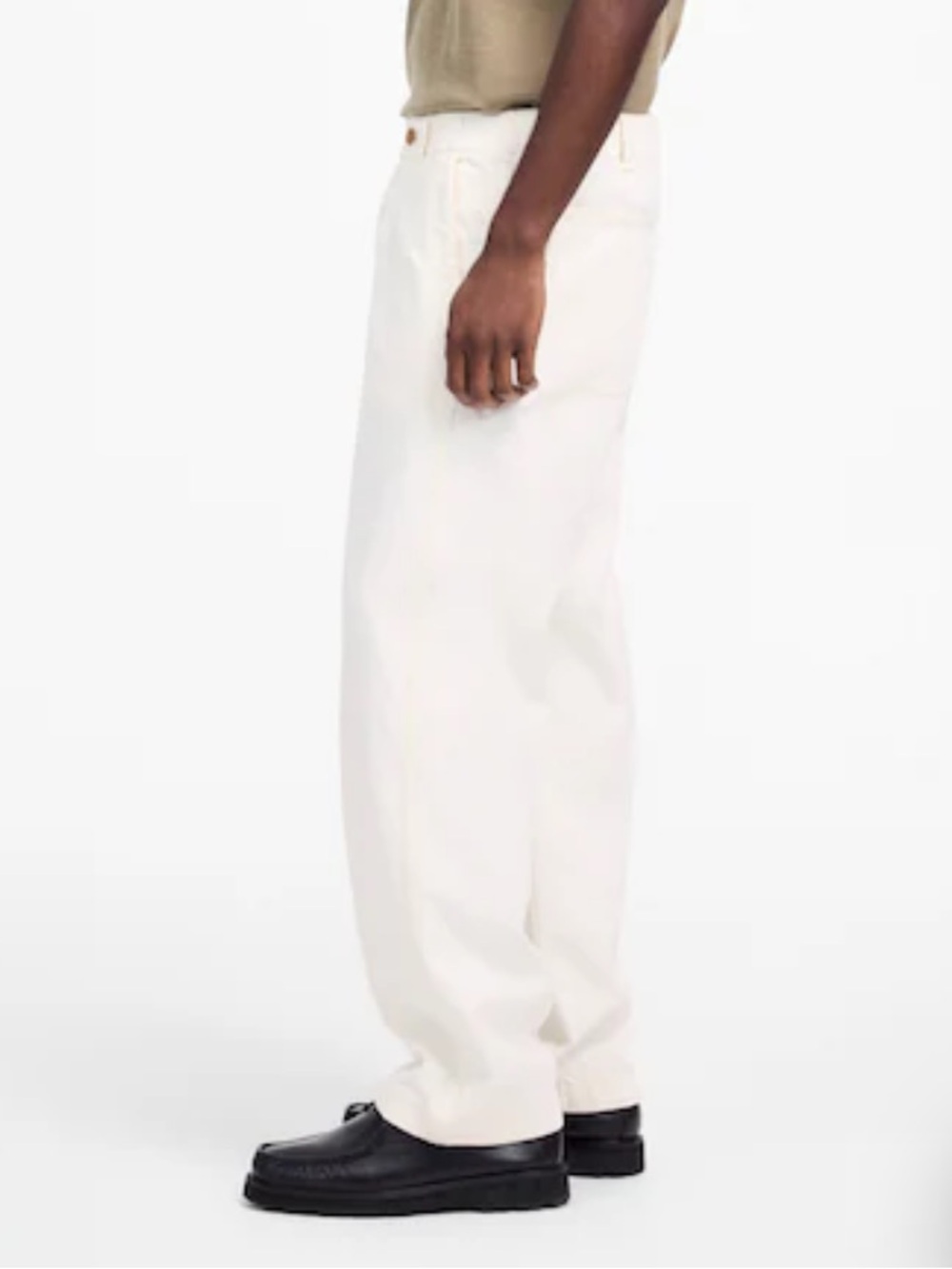 NEW MADEWELL Patch‎ Pocket Jeans in Summer Denim Relaxed Ecru Cream Wash Size 35 - Picture 2 of 8